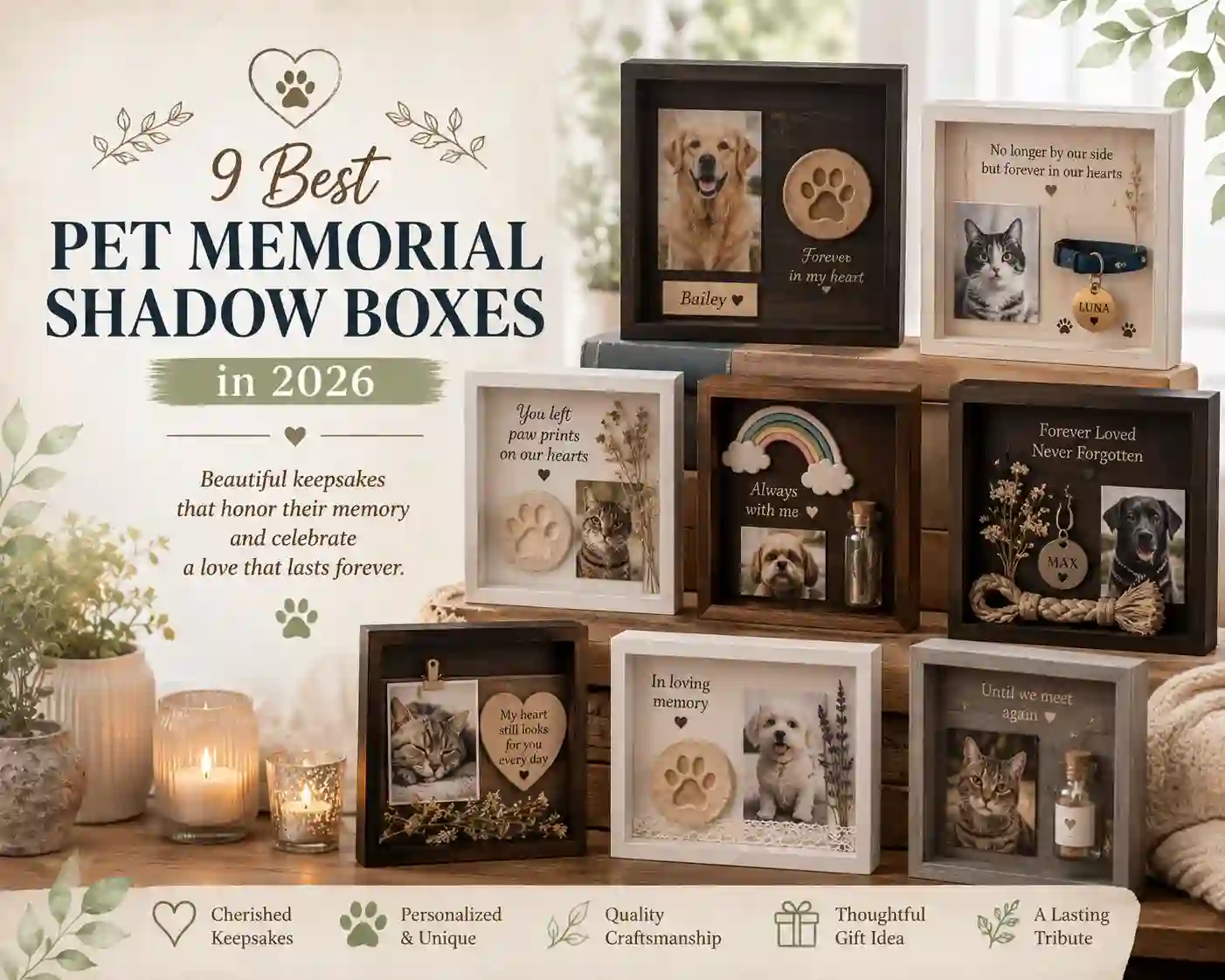 9 Best Pet Memorial Shadow Boxes featured image